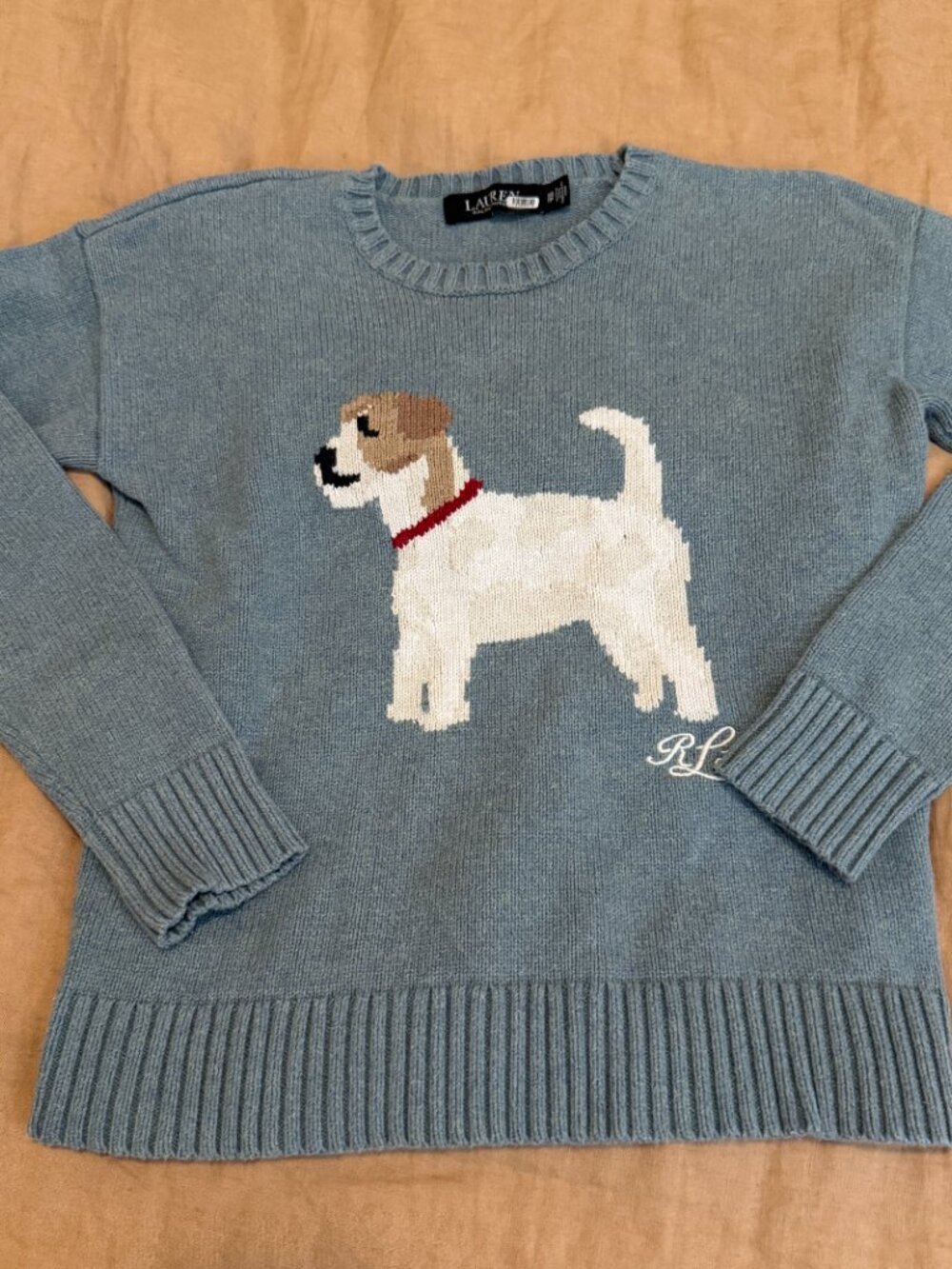 Lauren Ralph Lauren Intarsia-Knit Jack Russell Terrier Cotton Sweater - Picture 3 of 7
